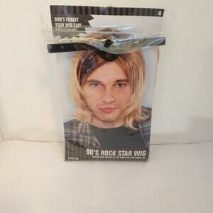 90's Rock star Wig/costume